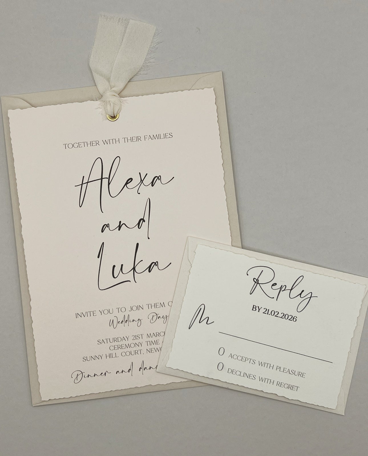 Neutral Wedding Invitation Bundle