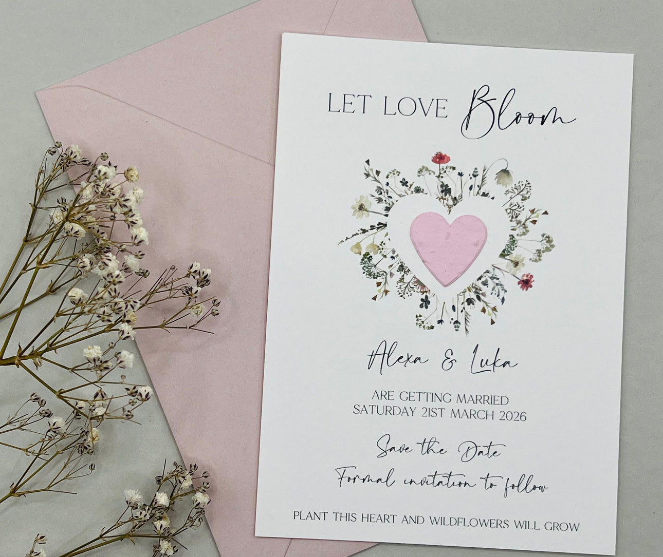 Flower Seed Save The Dates