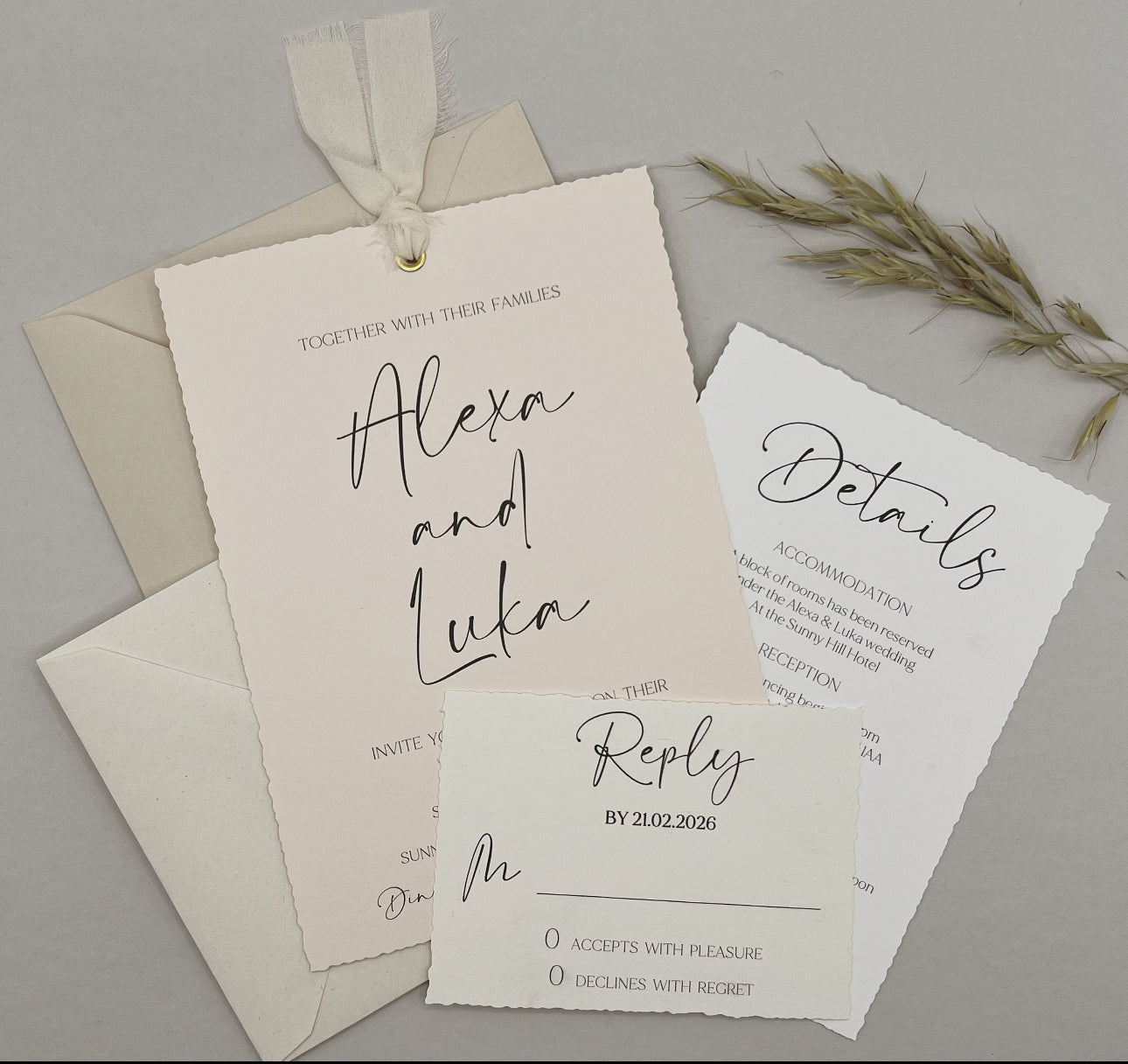 Neutral Wedding Invitation Bundle